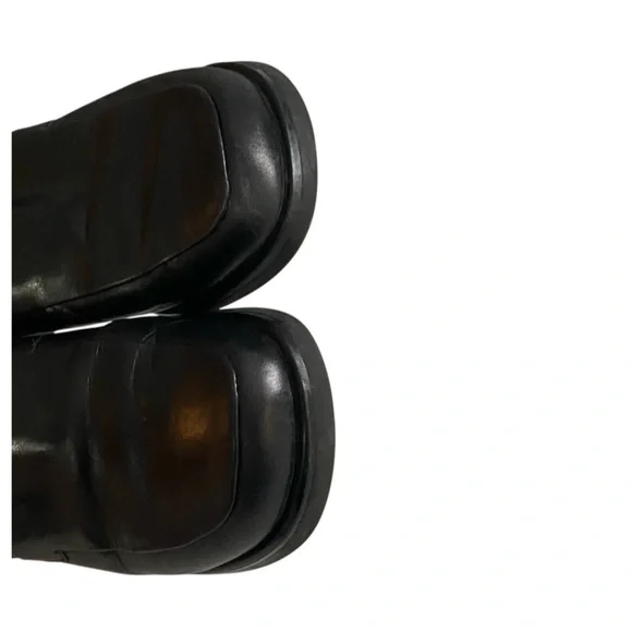 Franco Sarto L-Bocca Loafer Leather Slip-On Black Women's Size 7.5 Goth Grunge - Picture 10 of 12